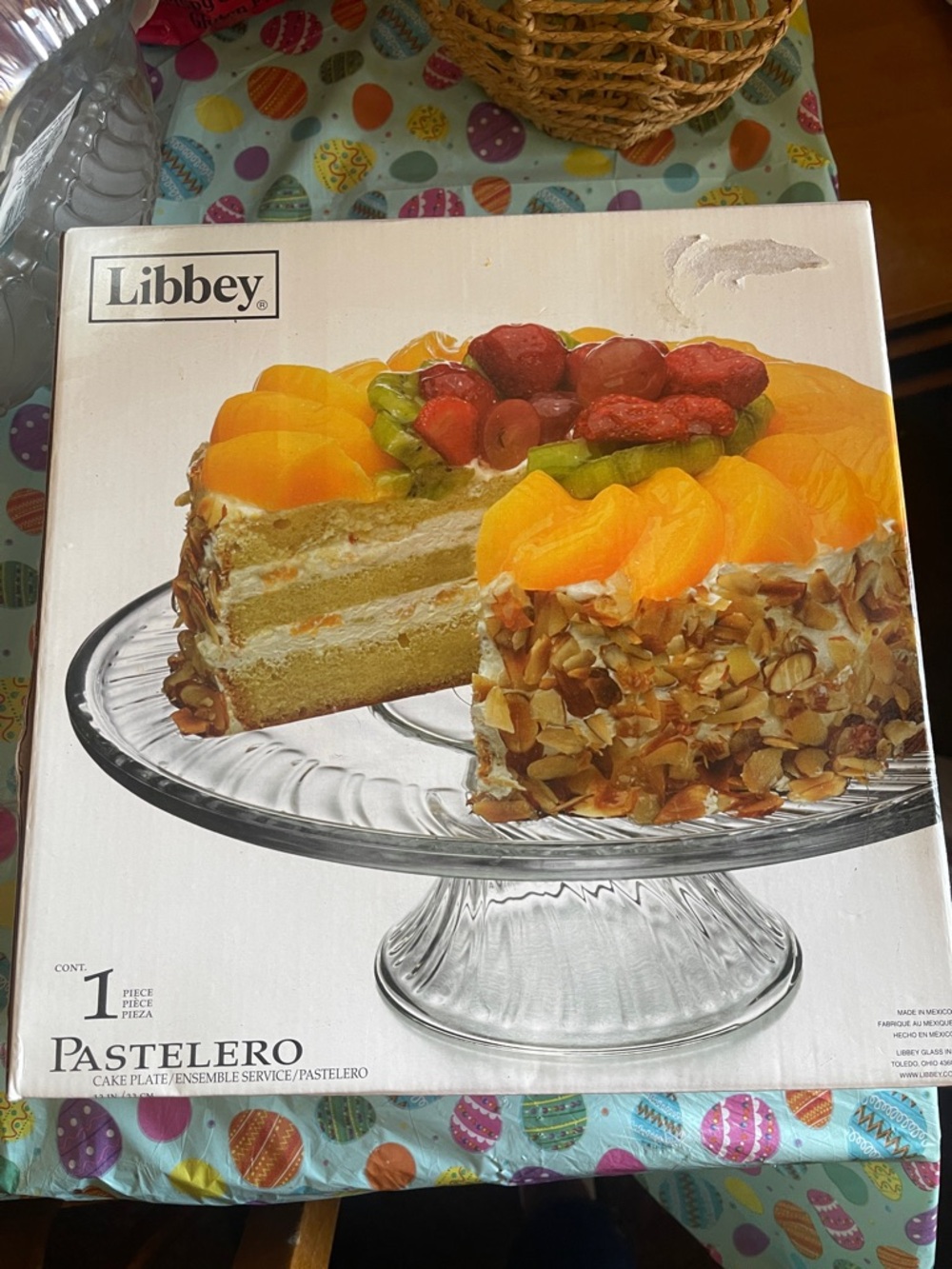 Libbey Clear Glass Pedestal Cake Plate 13” NEW